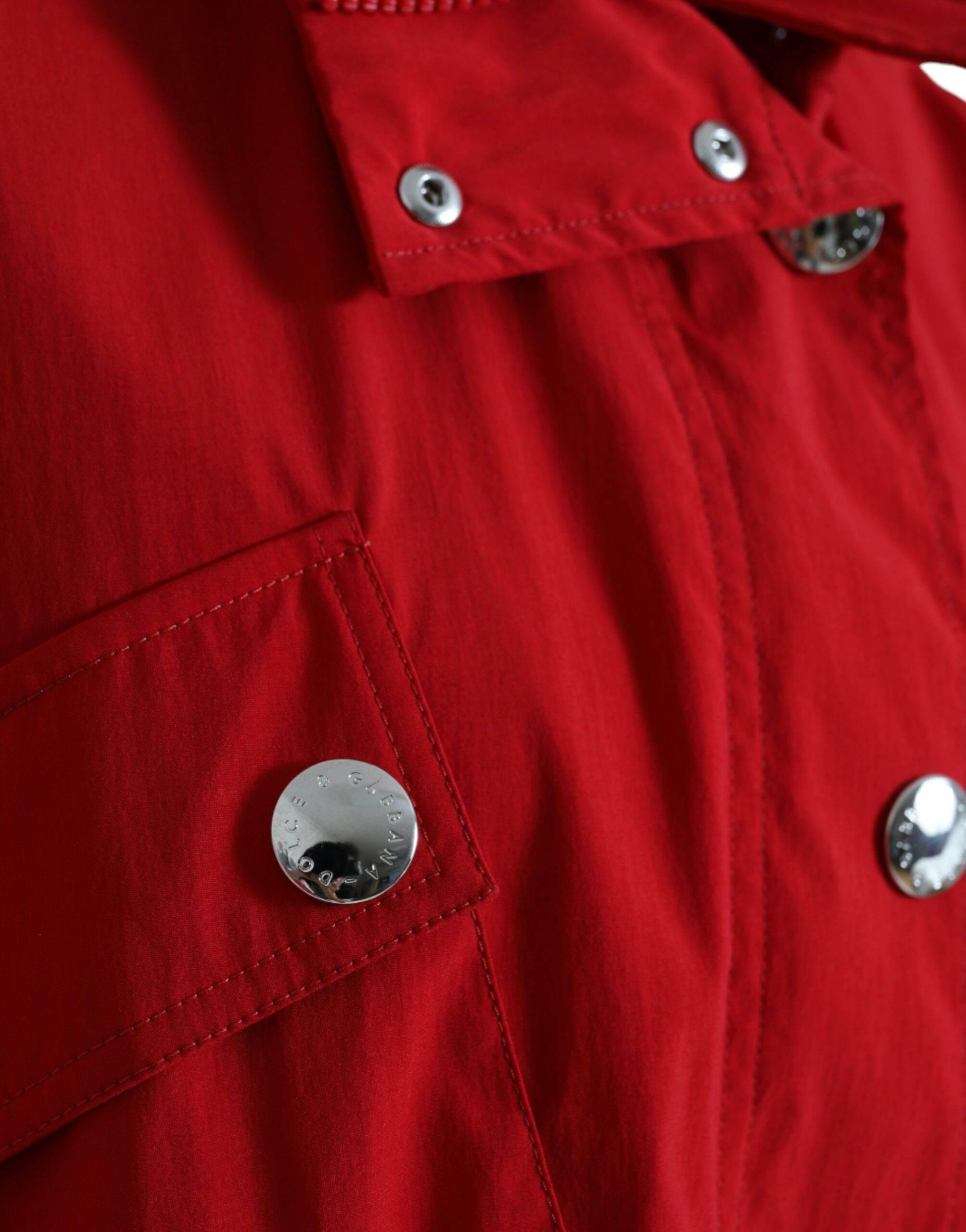 Dolce & Gabbana Elegant Red Long Sleeve Jacket - Hilstor
