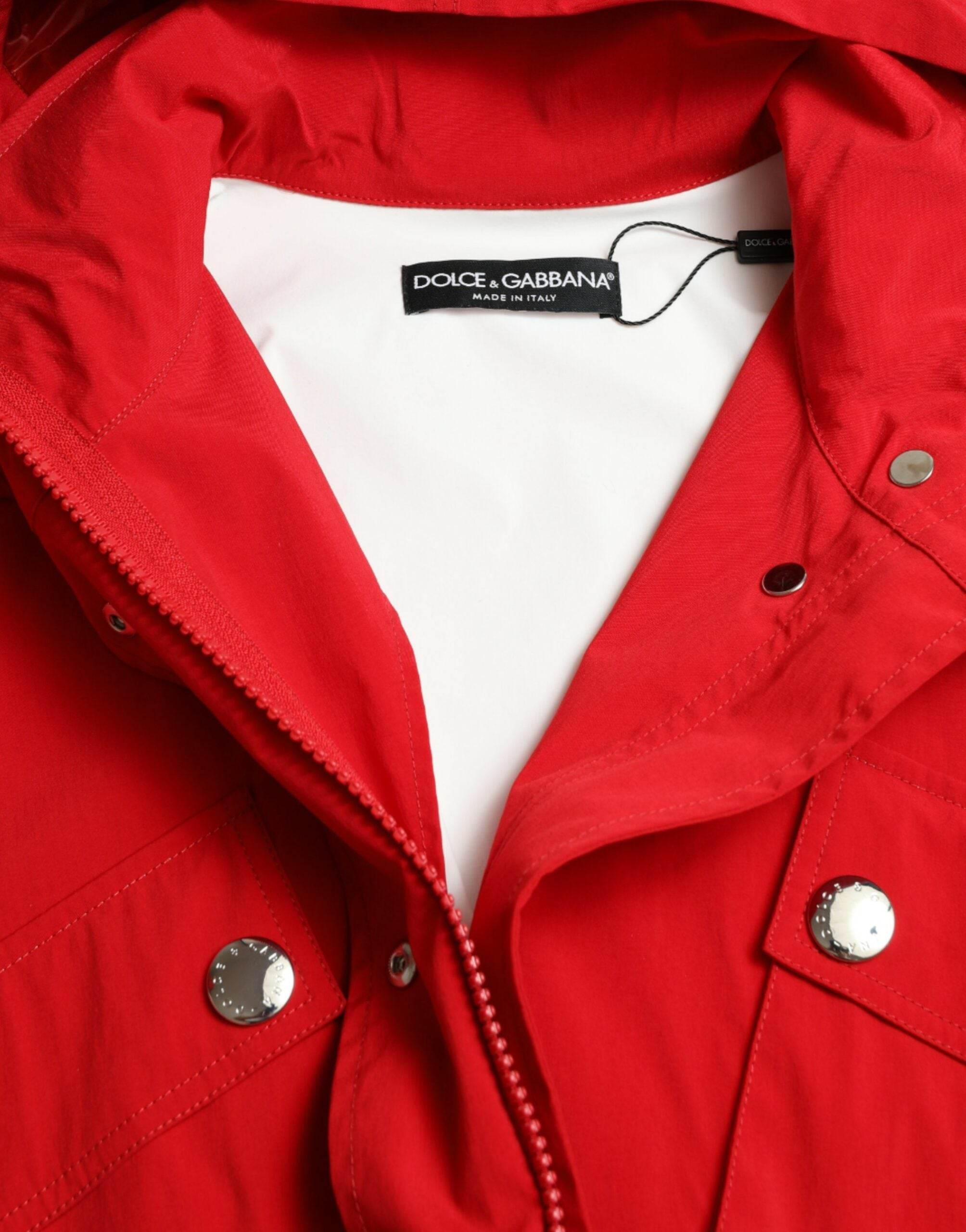 Dolce & Gabbana Elegant Red Long Sleeve Jacket - Hilstor