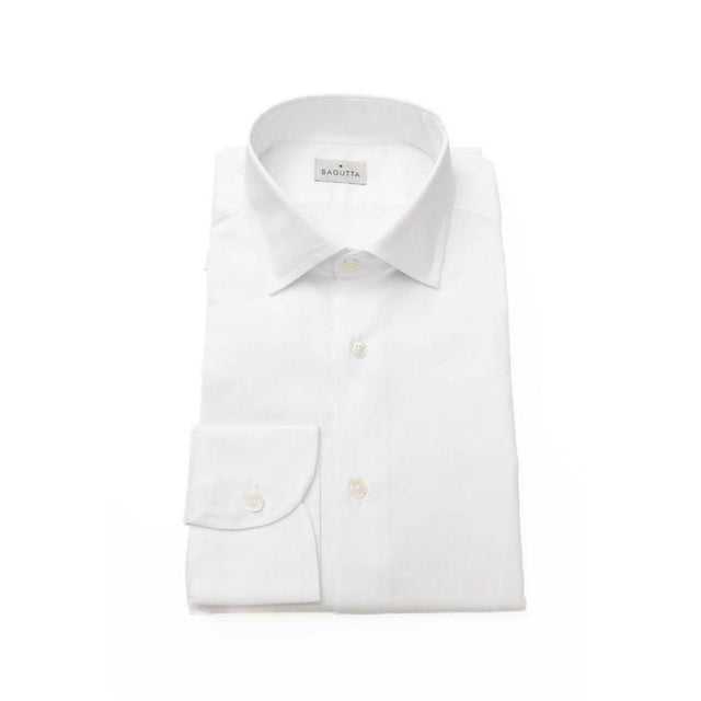 Bagutta White Cotton Men's Shirt - Hilstor