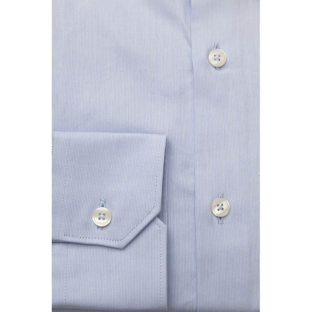 Bagutta Light Blue Cotton Men Shirt - Hilstor