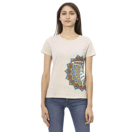 Trussardi Action Beige Cotton Women T-Shirt - Hilstor