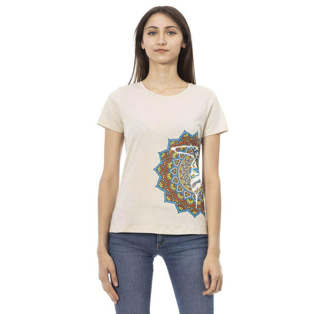 Trussardi Action Beige Cotton Women T-Shirt - Hilstor