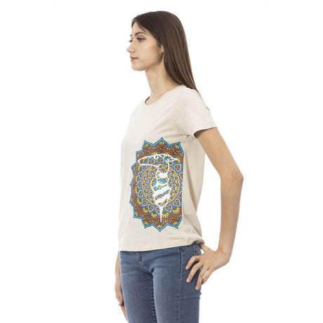 Trussardi Action Beige Cotton Women T-Shirt - Hilstor