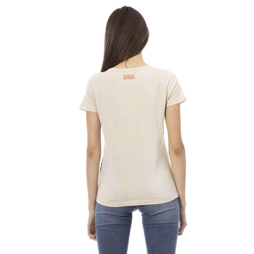 Trussardi Action Beige Cotton Women T-Shirt - Hilstor