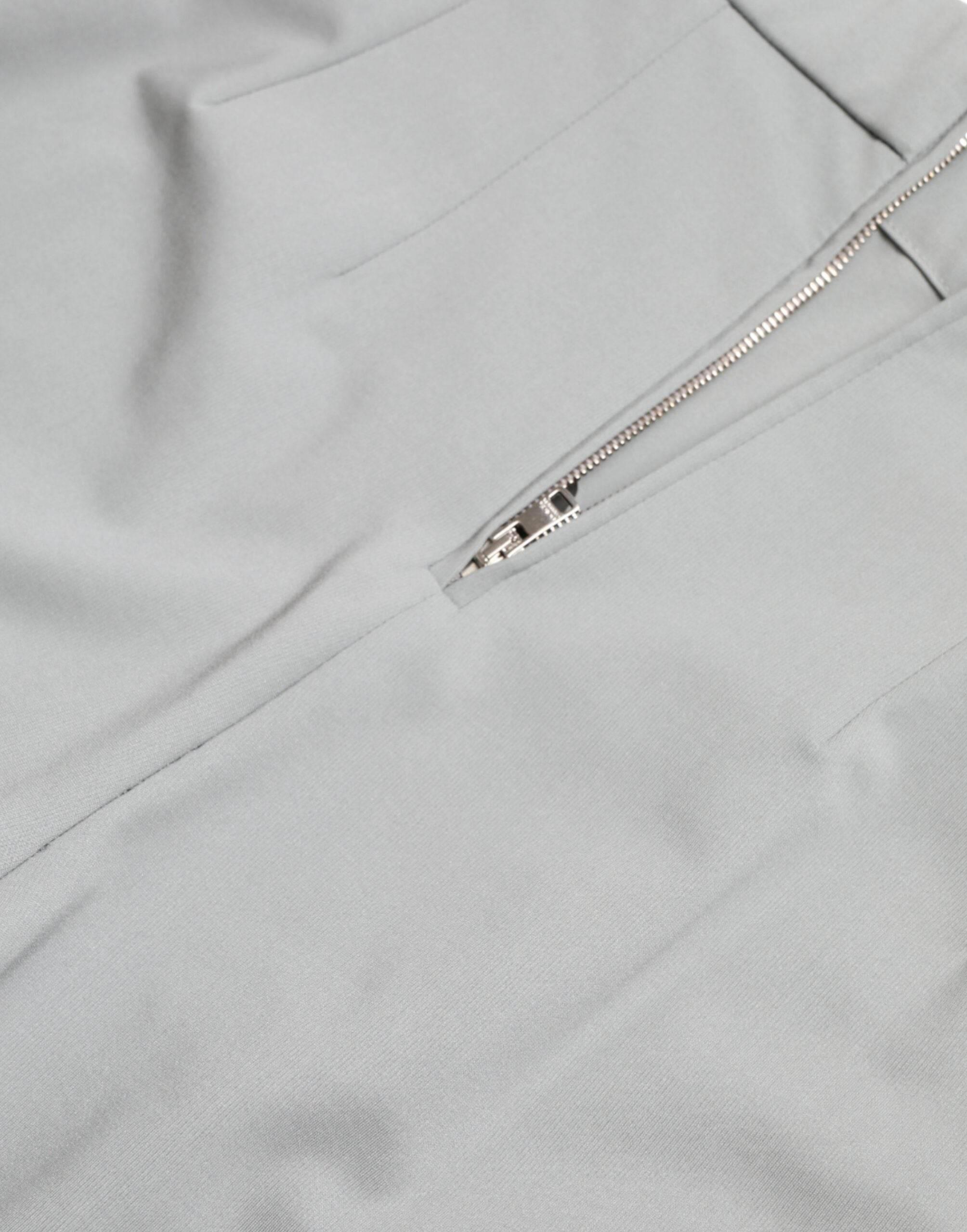 Dolce & Gabbana Gray Nylon Slim Trouser Pants - Hilstor