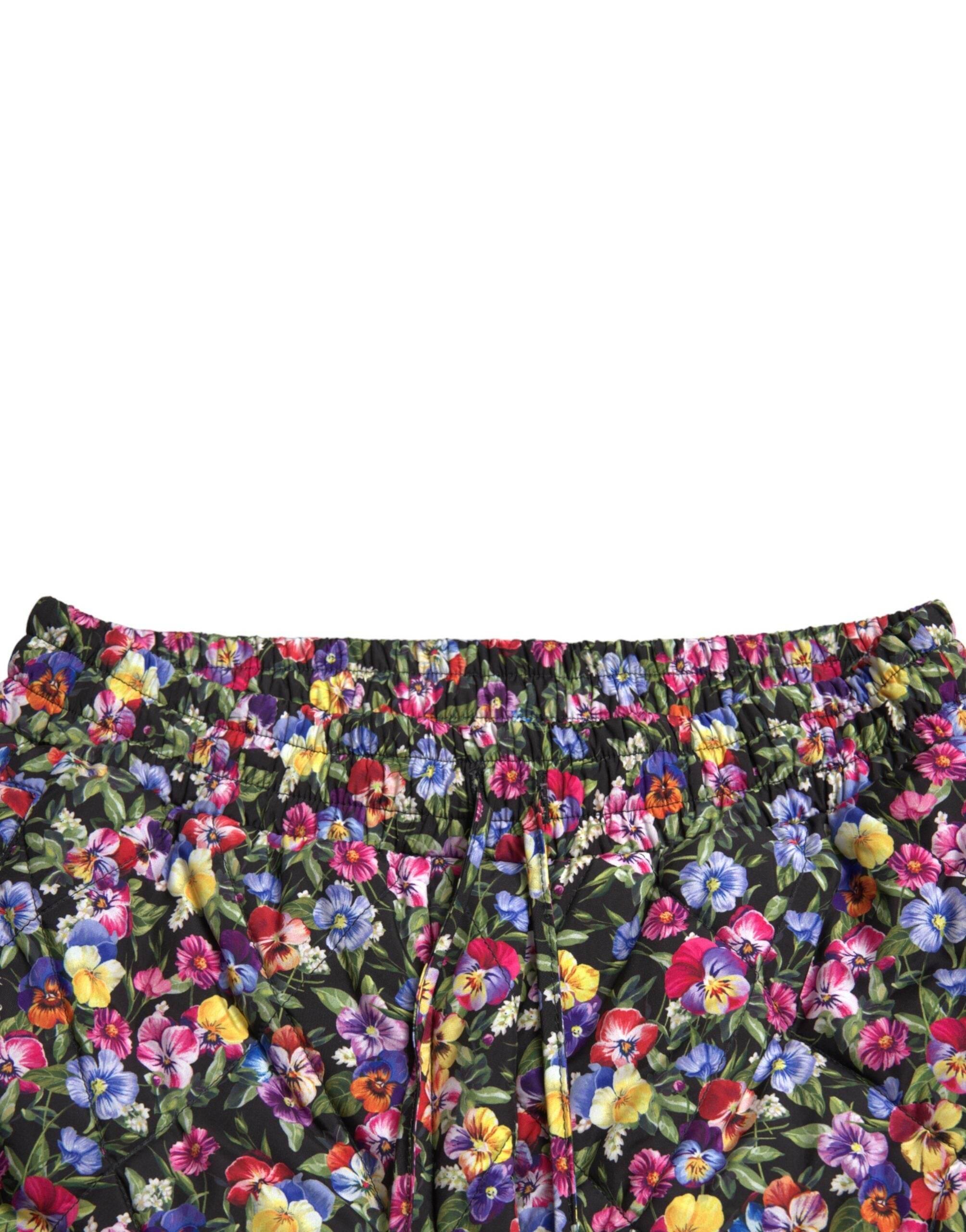 Dolce & Gabbana Vibrant High Waist Floral Shorts - Hilstor