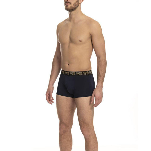 Cavalli Class Blue Cotton Men's Trunk Underwear - Hilstor