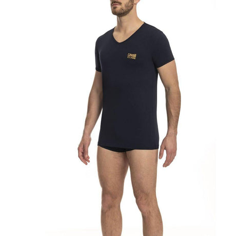 Cavalli Class Blue Cotton Men T-Shirt - Hilstor