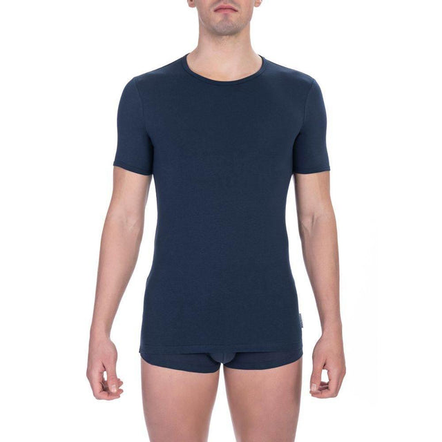Bikkembergs Blue Cotton Men's T-Shirt Twin Pack - Hilstor