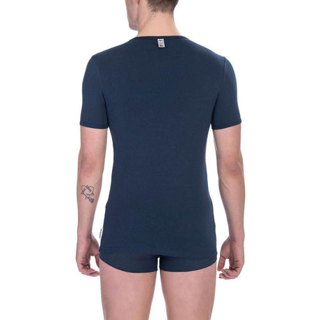 Bikkembergs Blue Cotton Men's T-Shirt Twin Pack - Hilstor