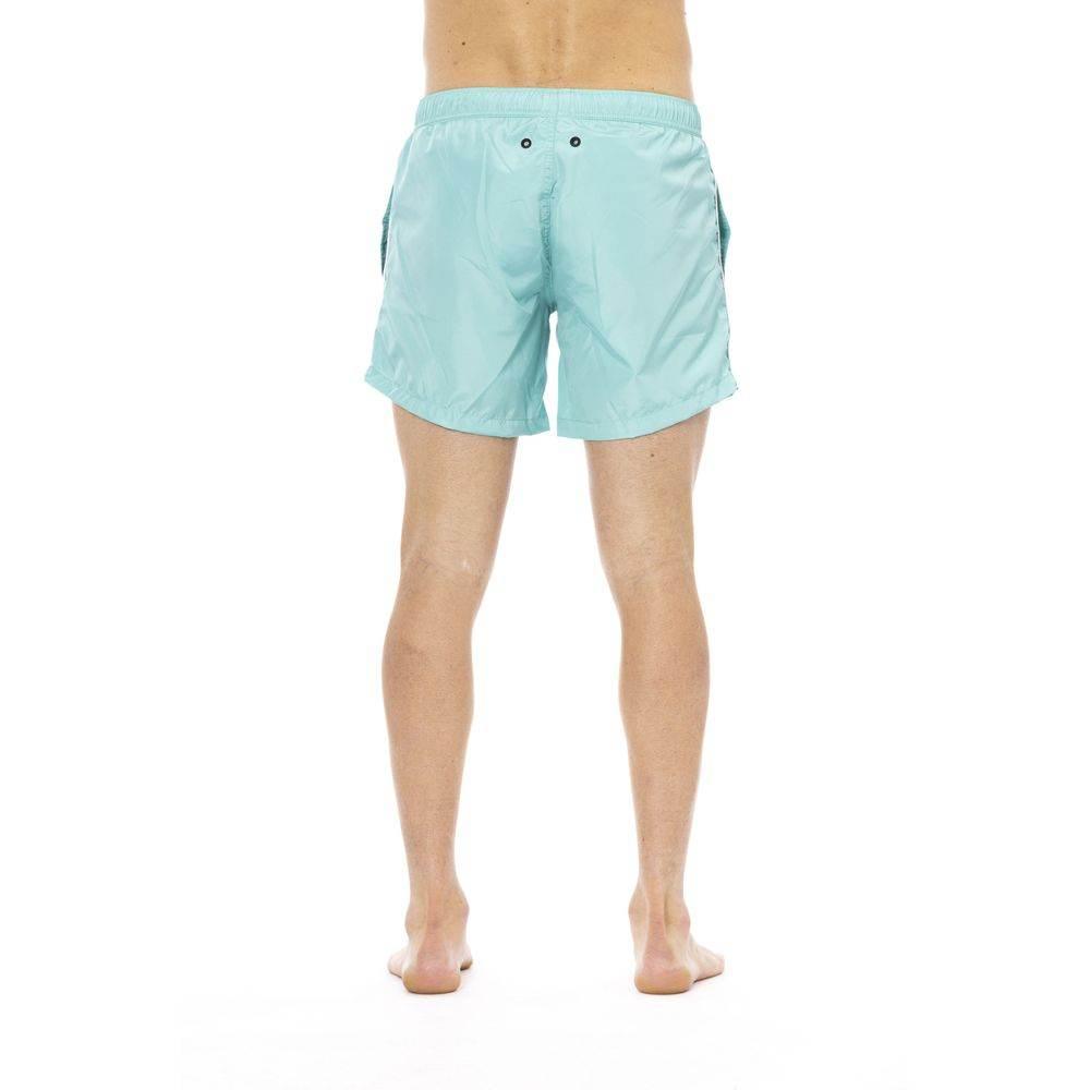Bikkembergs Light Blue Polyester Men Swim Short - Hilstor