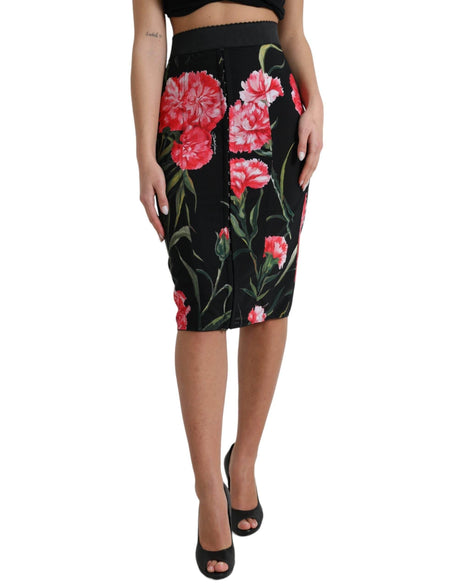 Dolce & Gabbana Floral High Waist Pencil Skirt - Hilstor