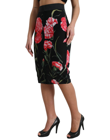 Dolce & Gabbana Floral High Waist Pencil Skirt - Hilstor