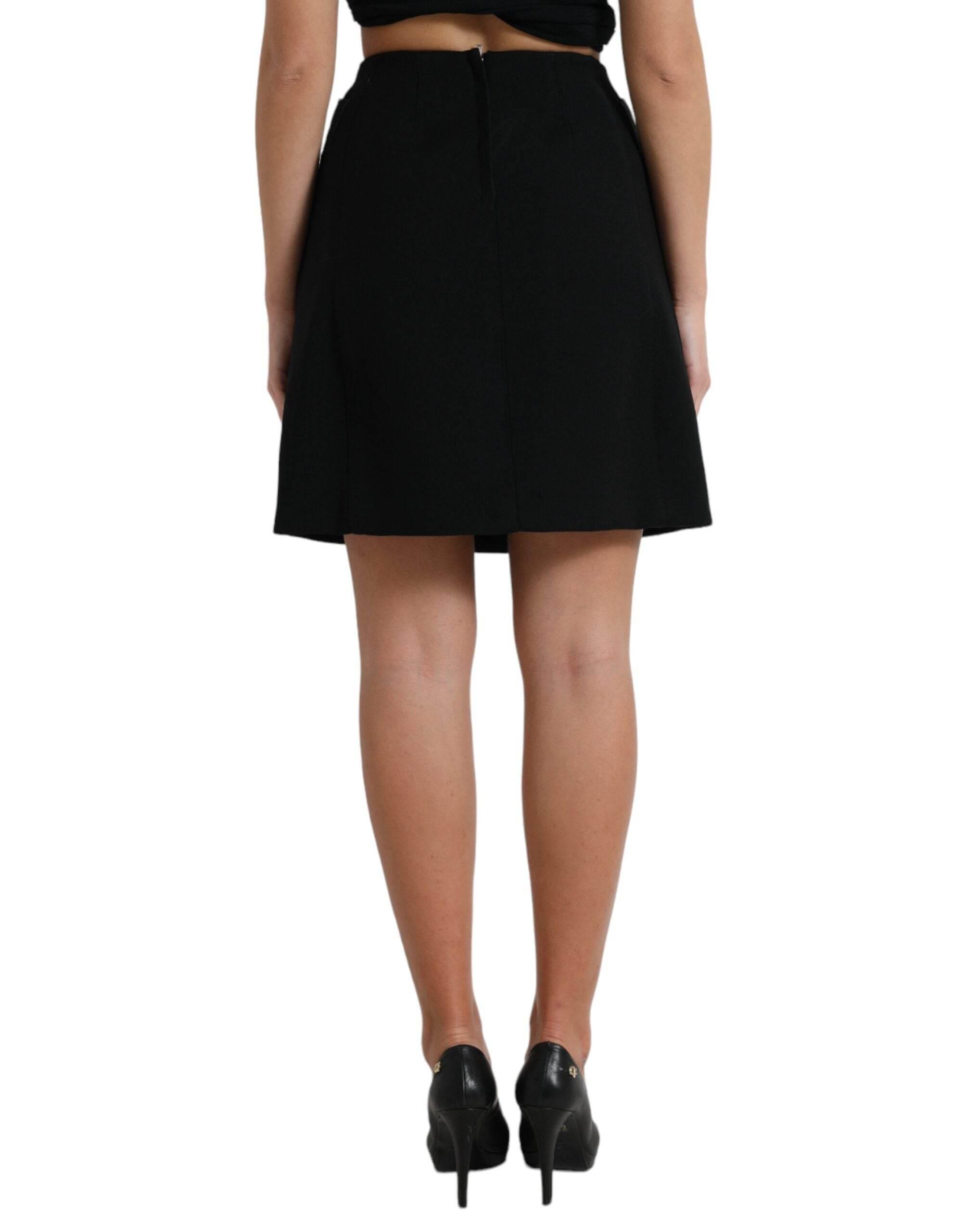 Dolce & Gabbana Elegant High-Waist A-Line Mini Skirt - Hilstor