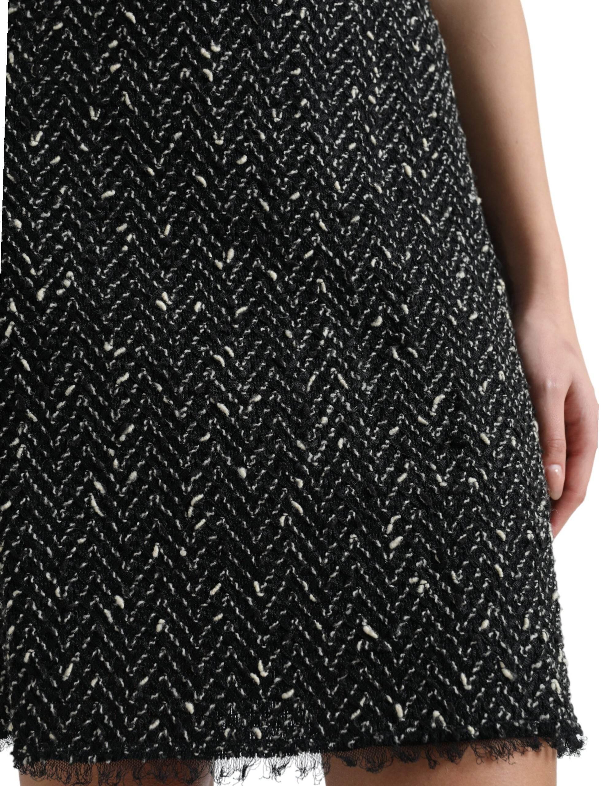 Dolce & Gabbana Elegant Tweed High-Waist Mini Skirt - Hilstor