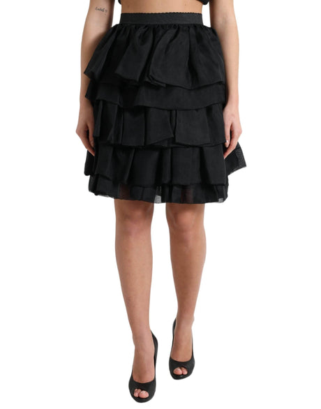 Dolce & Gabbana Elegant Tiered A-Line Mini Skirt - Hilstor