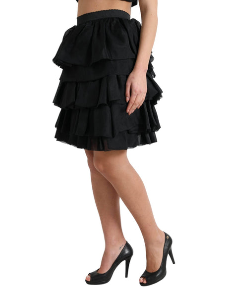 Dolce & Gabbana Elegant Tiered A-Line Mini Skirt - Hilstor