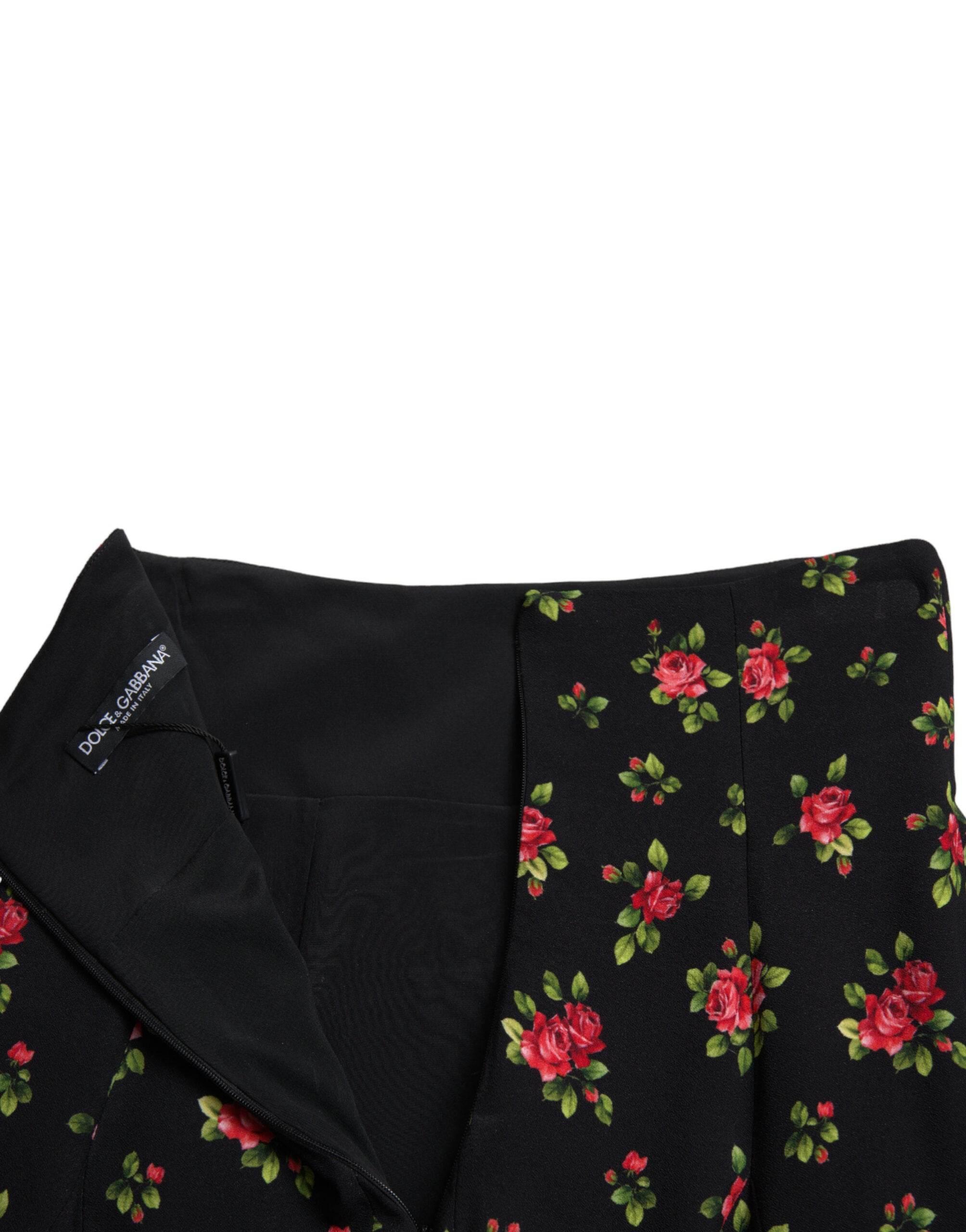 Dolce & Gabbana Floral A-Line Mini Skirt with High Waist - Hilstor