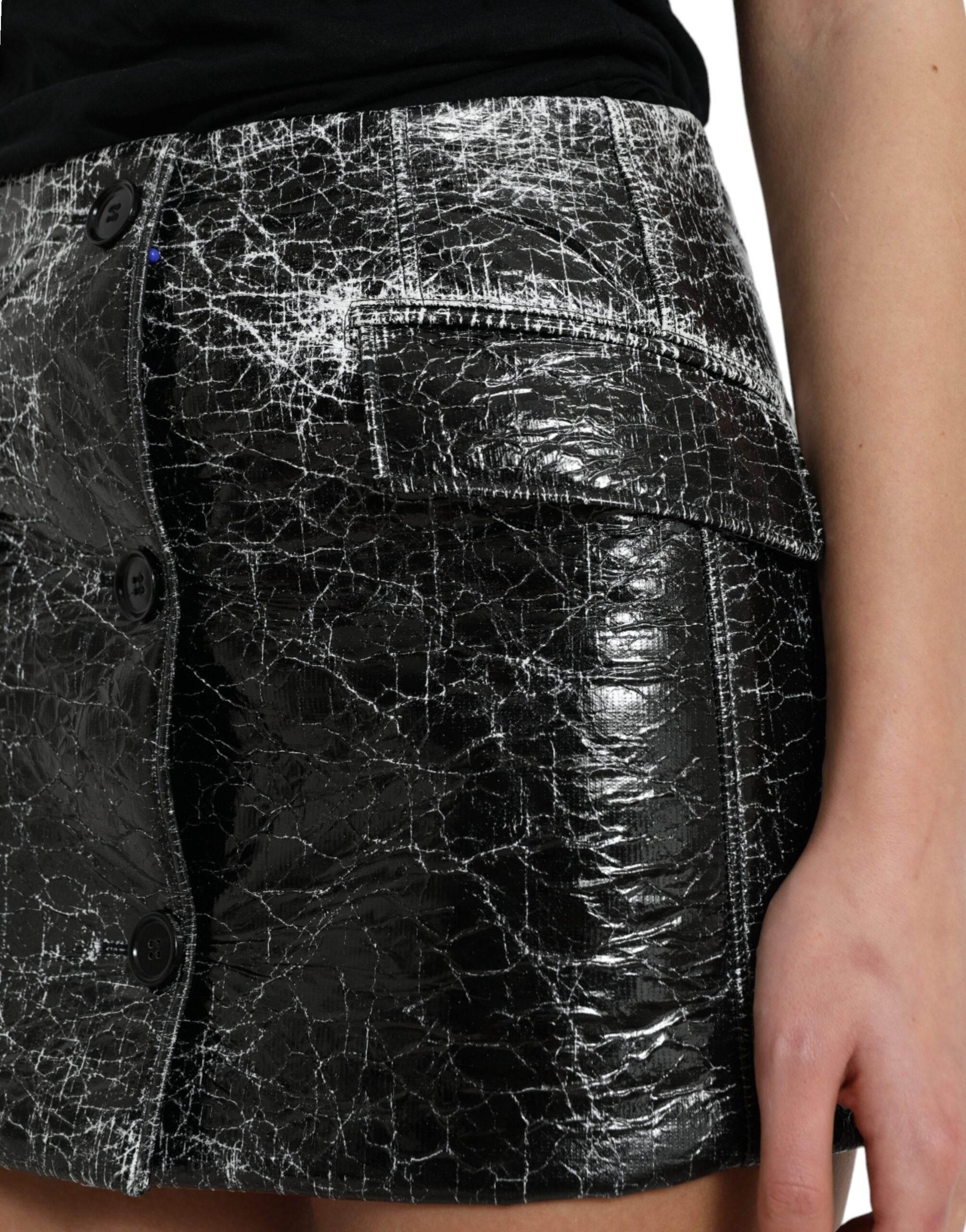 Dolce & Gabbana Elegant High Waist Mini Skirt in Black - Hilstor