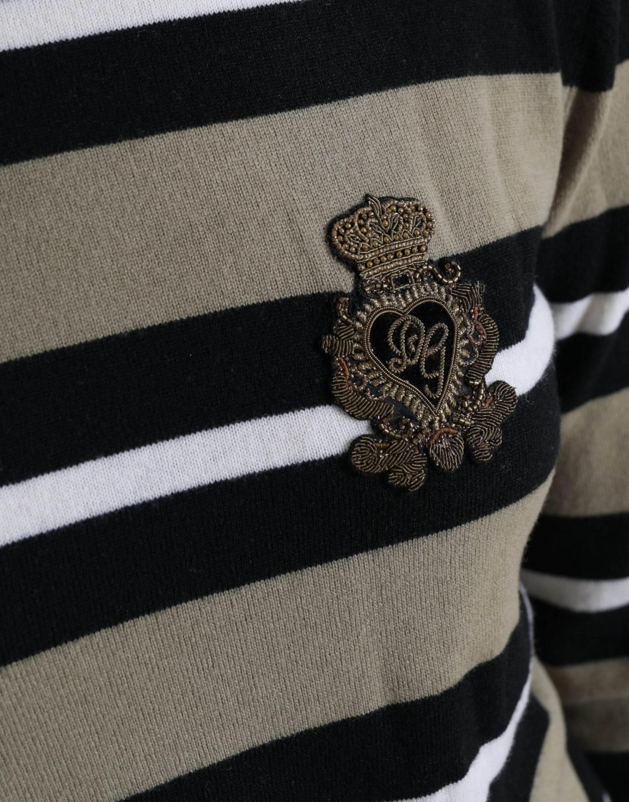 Dolce & Gabbana Multicolor Striped Wool Turtleneck Sweater - Hilstor