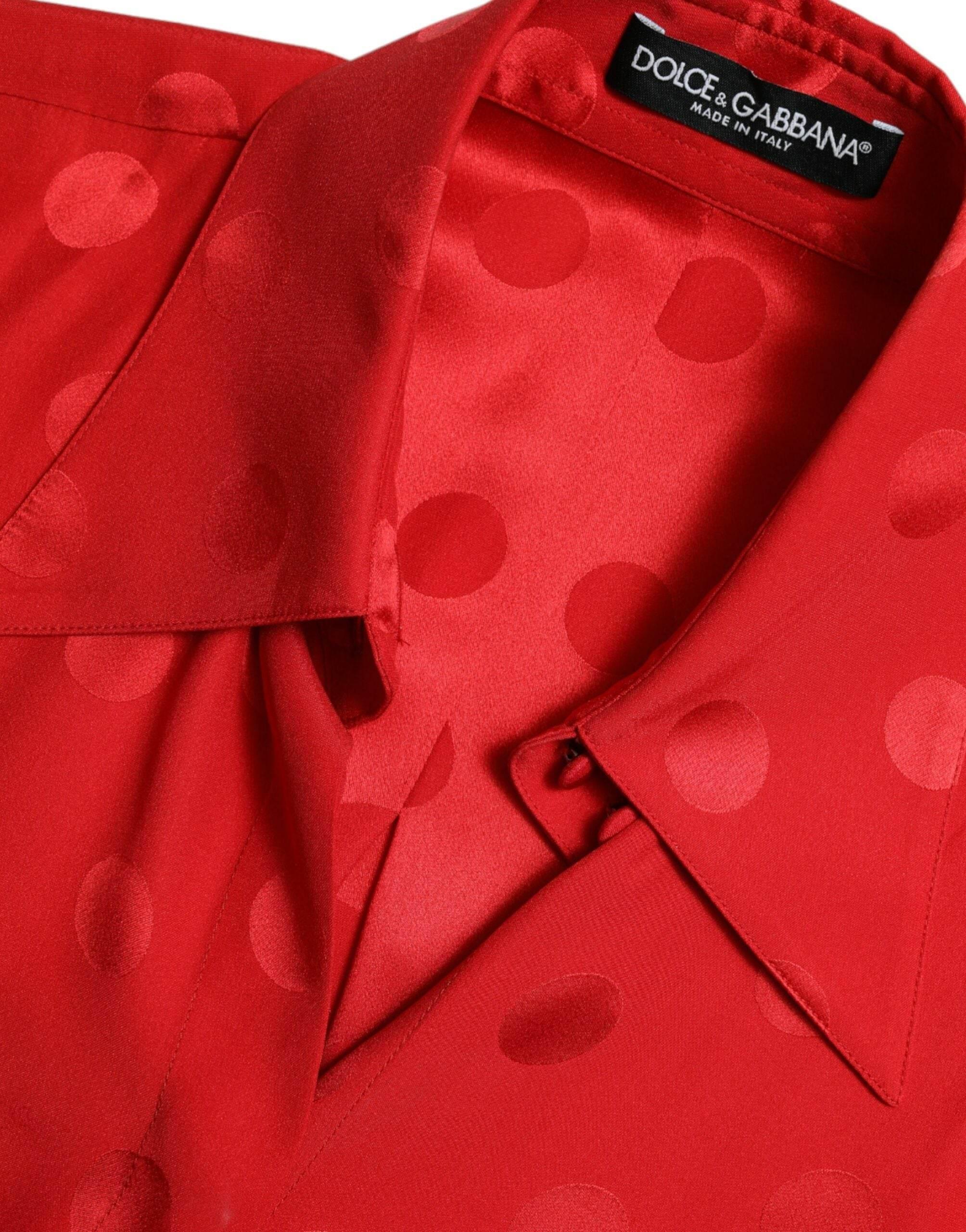 Dolce & Gabbana Elegant Polka Dot Sleeveless Silk Blouse - Hilstor