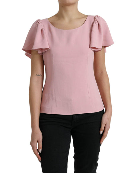 Dolce & Gabbana Chic Pink Bell Sleeve Top - Hilstor