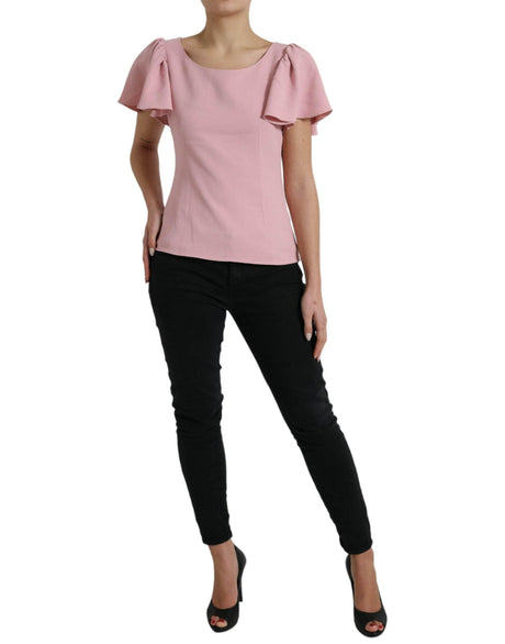 Dolce & Gabbana Chic Pink Bell Sleeve Top - Hilstor