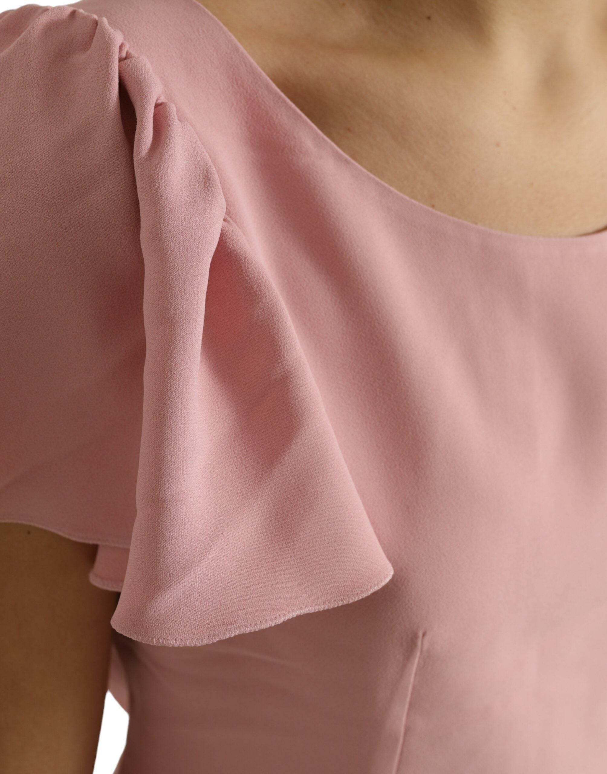 Dolce & Gabbana Chic Pink Bell Sleeve Top - Hilstor