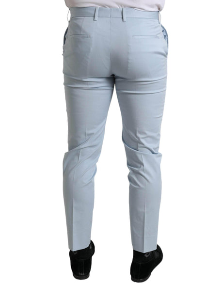 Dolce & Gabbana Sky Blue Cotton Stretch Skinny Pants - Hilstor