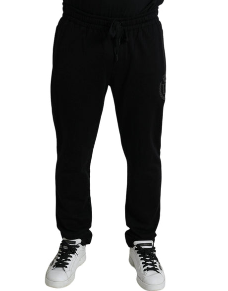 Dolce & Gabbana Black DG Logo Skinny Jogger Sweatpants Pants - Hilstor