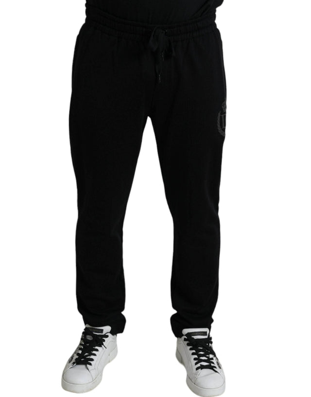 Dolce & Gabbana Black DG Logo Skinny Jogger Sweatpants Pants - Hilstor