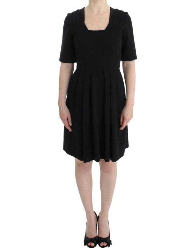 CO|TE Elegant Black Short Sleeve Venus Dress - Hilstor
