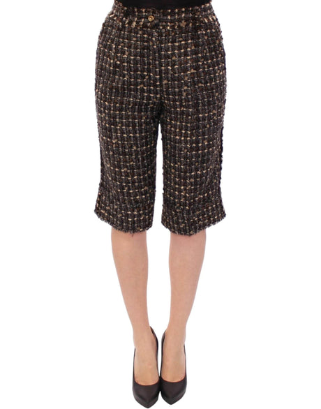 Dolce & Gabbana Elegant Multicolor Wool Blend Shorts - Hilstor