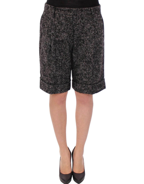 Dolce & Gabbana Elegant Gray Alpaca Blend Shorts - Hilstor