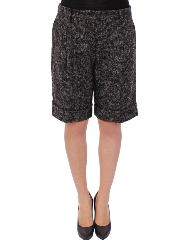 Dolce & Gabbana Elegant Gray Alpaca Blend Shorts - Hilstor