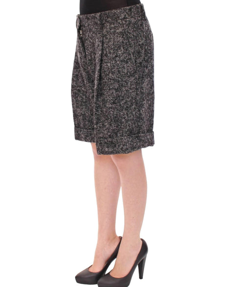 Dolce & Gabbana Elegant Gray Alpaca Blend Shorts - Hilstor