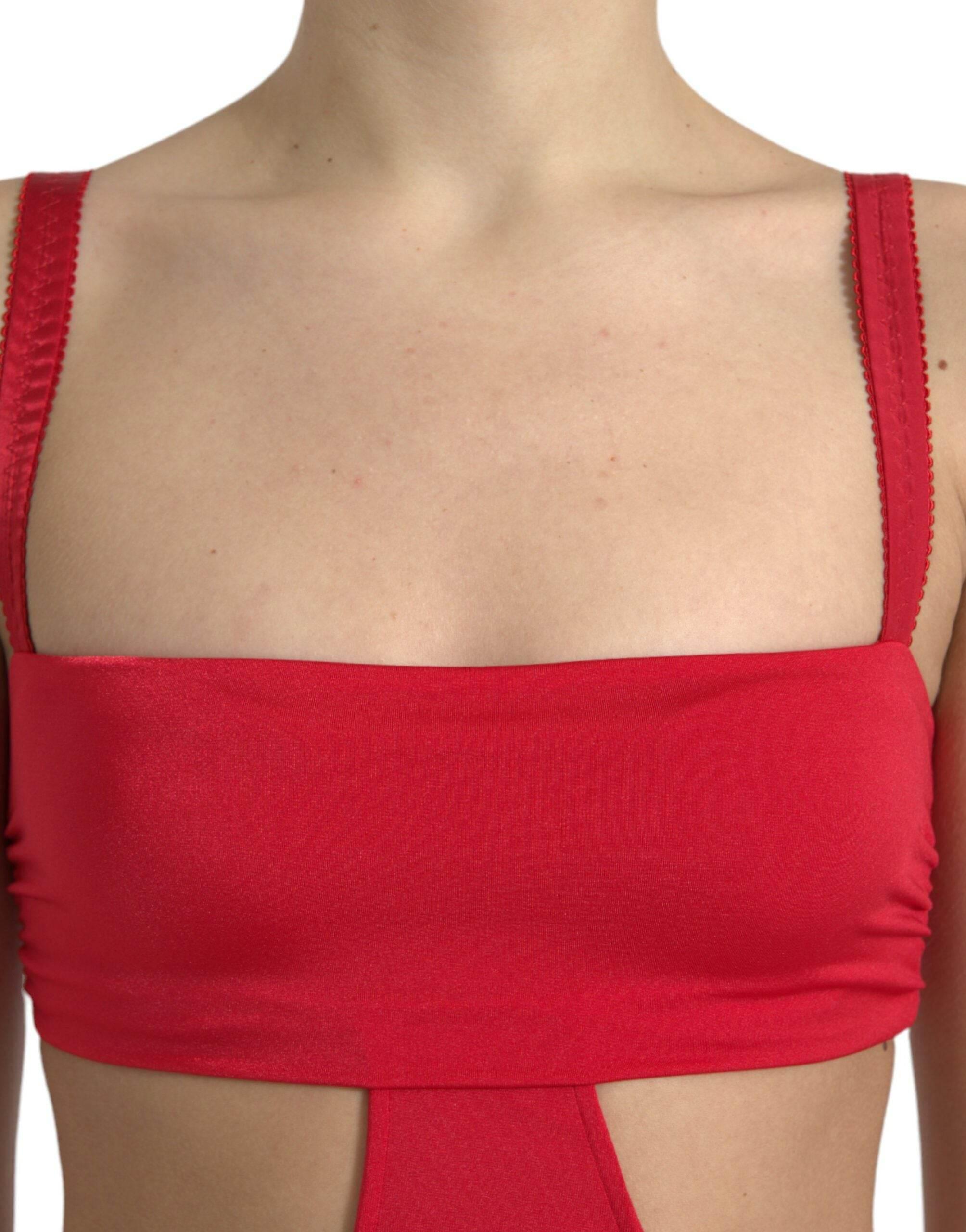 Dolce & Gabbana Exquisite Red Cut Out Bodycon Mini Dress - Hilstor