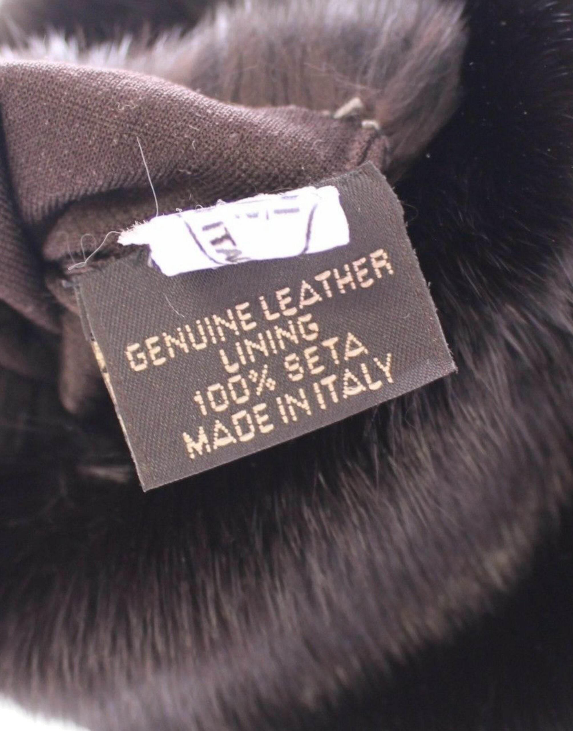 Dolce & Gabbana Elegant Elbow Length Purple Fur Gloves - Hilstor