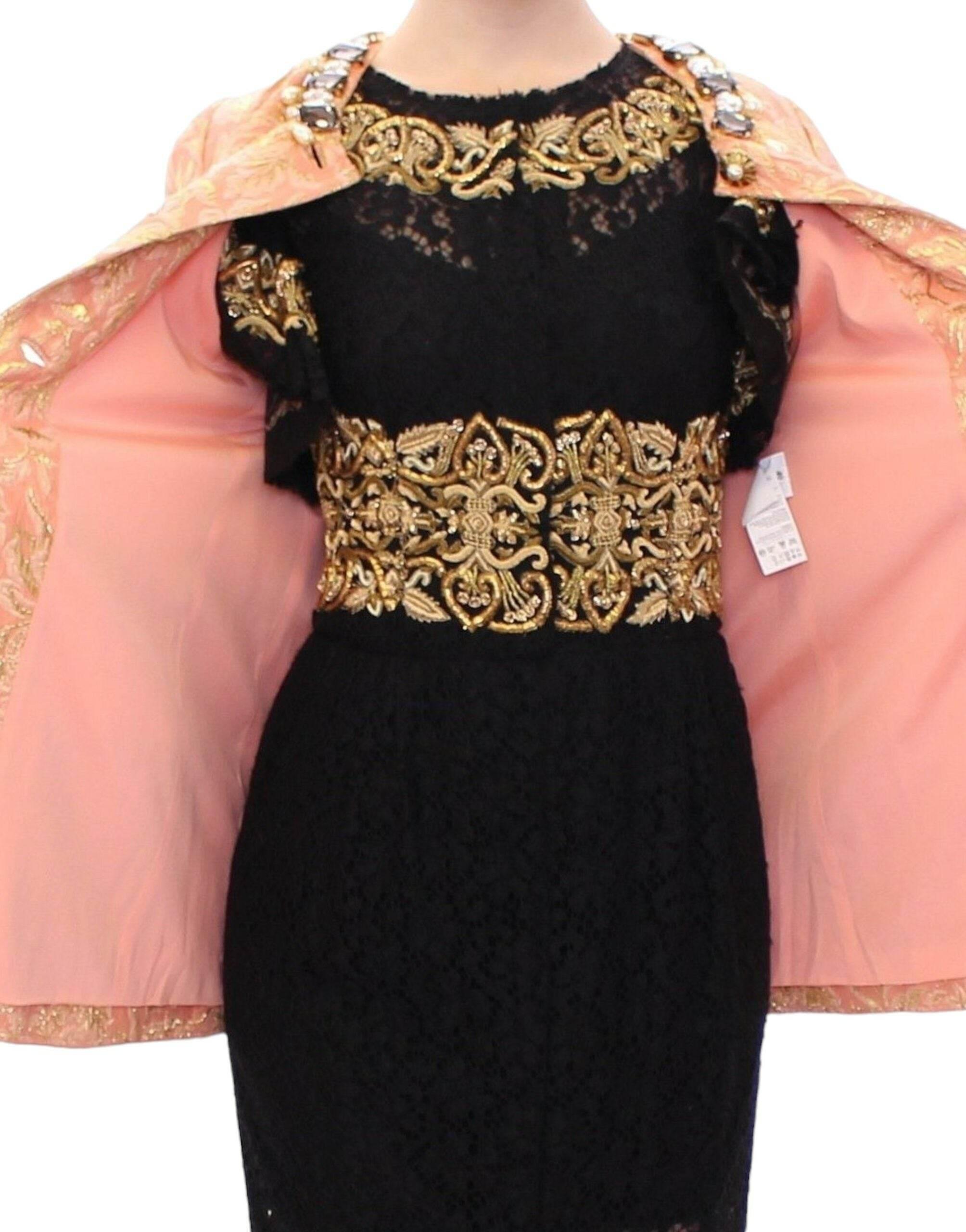 Dolce & Gabbana Exclusive Crystal Brocade Coat Jacket - Hilstor