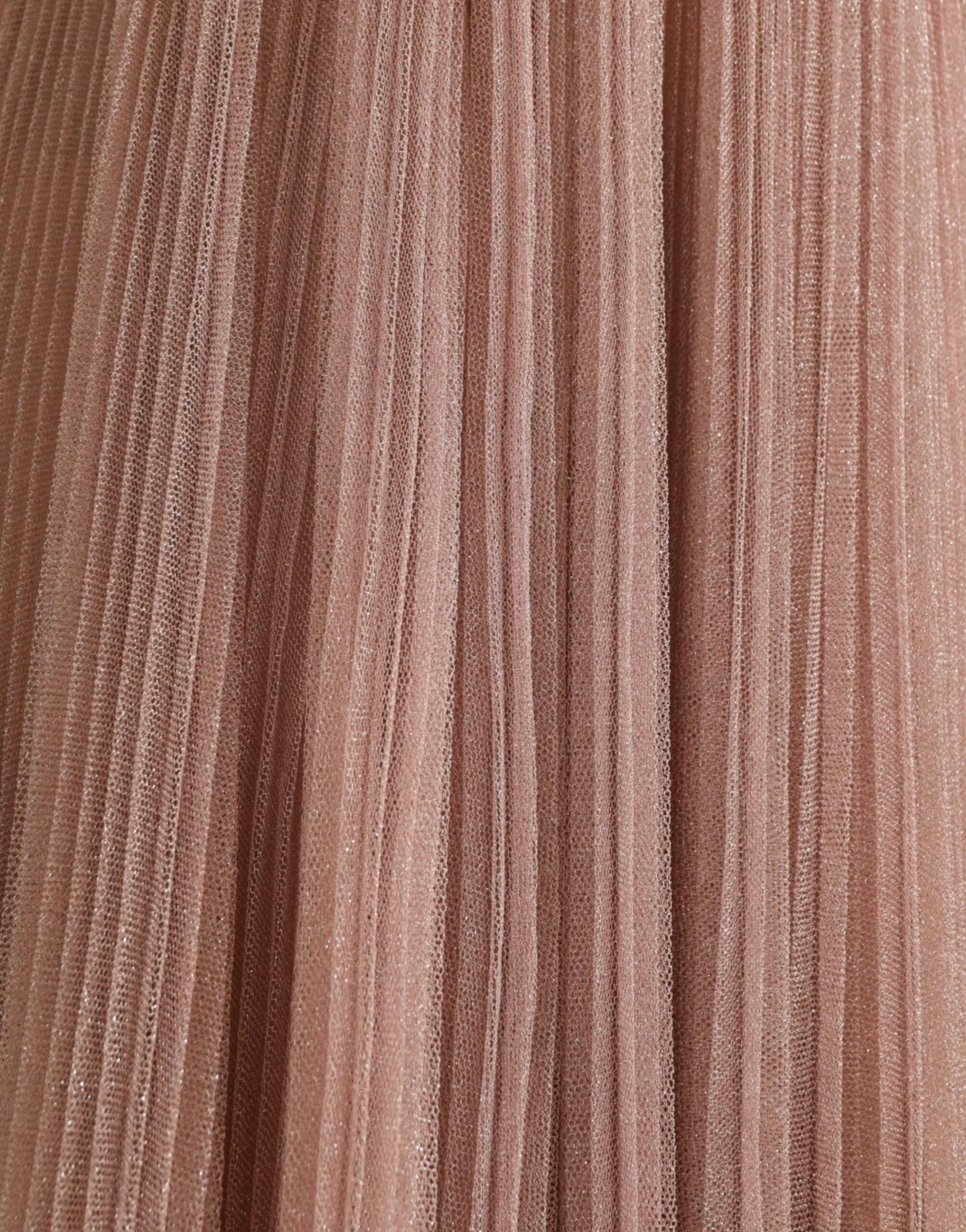Dolce & Gabbana Pink One Shoulder Pleated Lame Tulle Dress - Hilstor