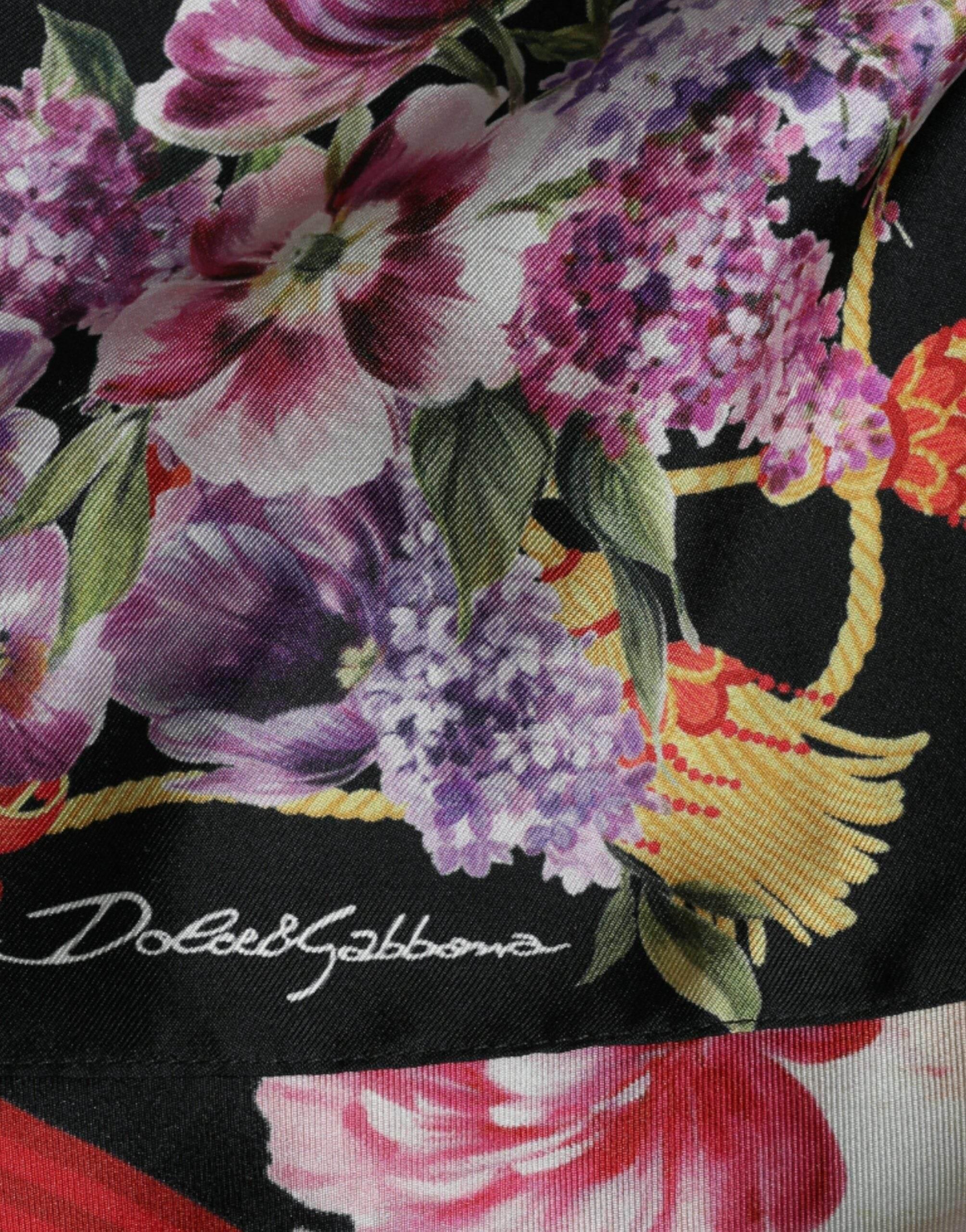 Dolce & Gabbana Elegant Floral Silk Maxi Dress - Hilstor
