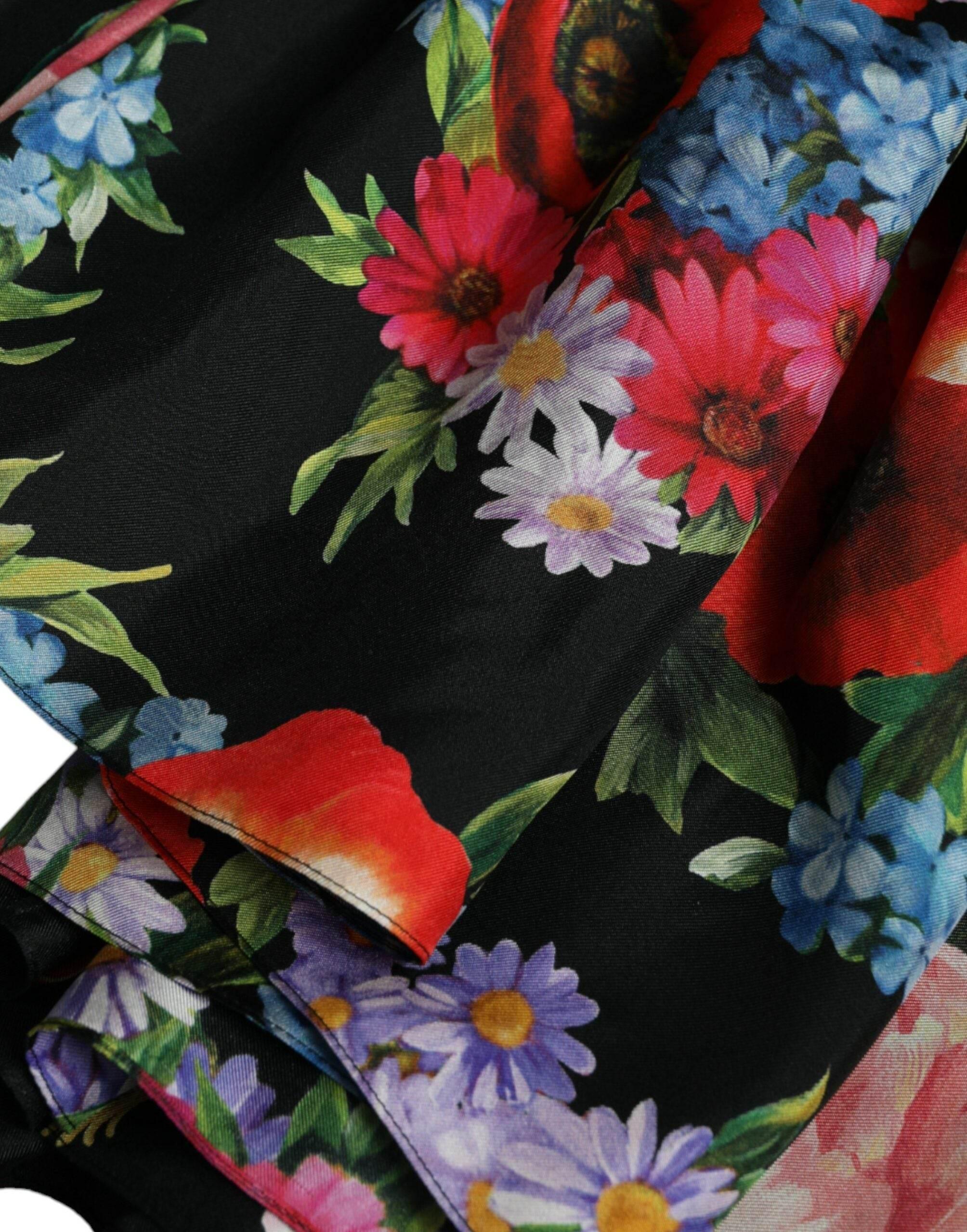 Dolce & Gabbana Elegant Floral Silk Maxi Dress - Hilstor