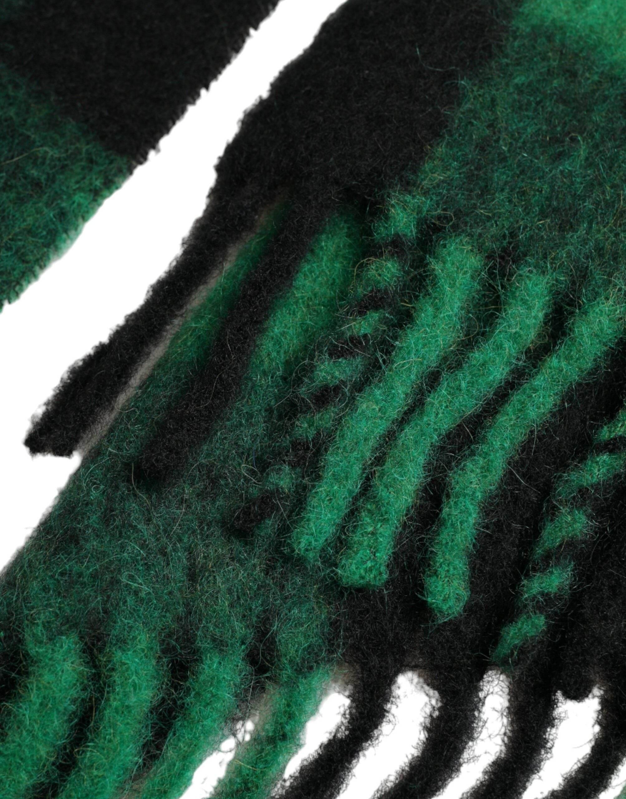 Dolce & Gabbana Black Green Buffalo Check Poncho Coat Jacket - Hilstor