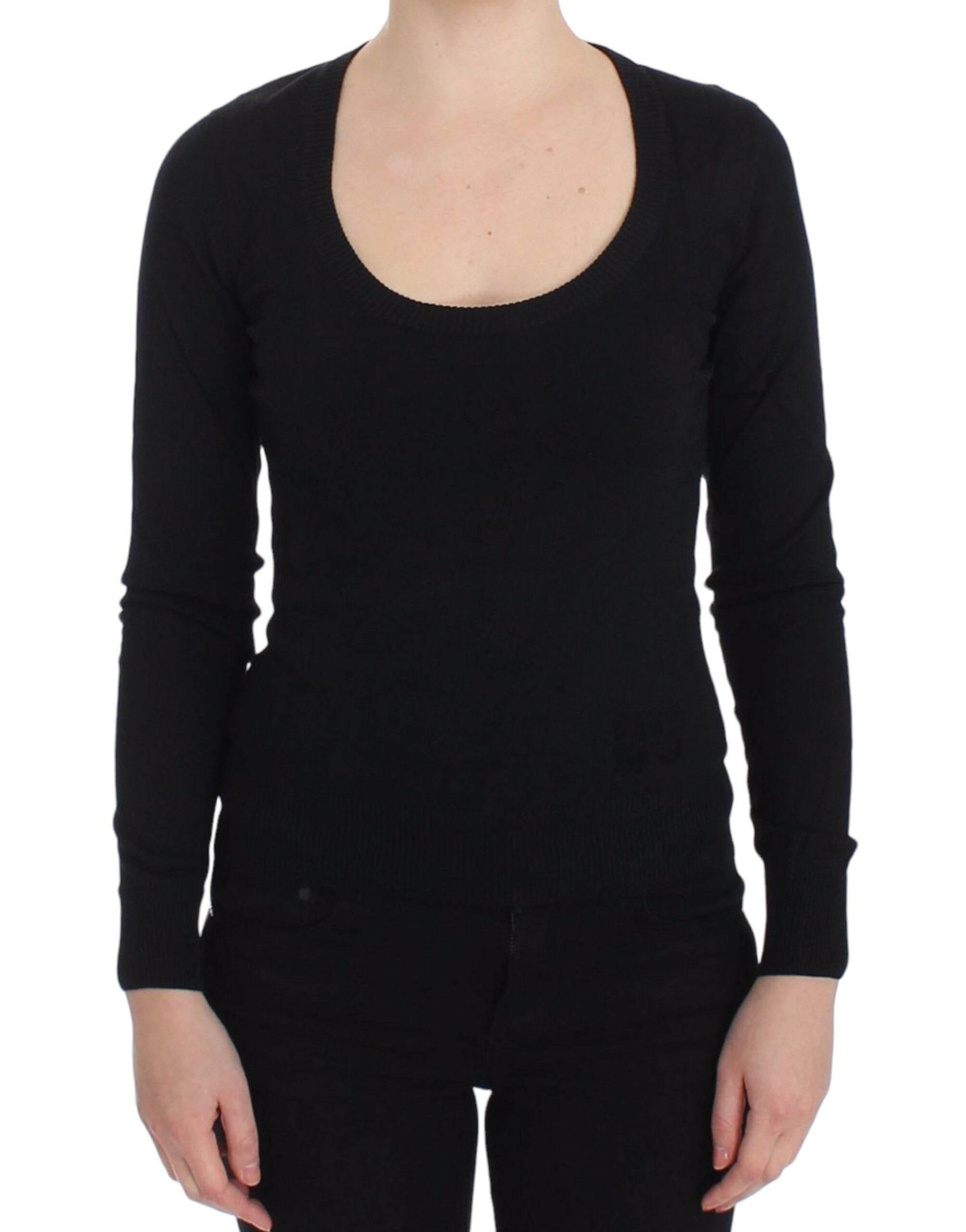 Dolce & Gabbana Black Cashmere Crewneck Sweater Pullover - Hilstor