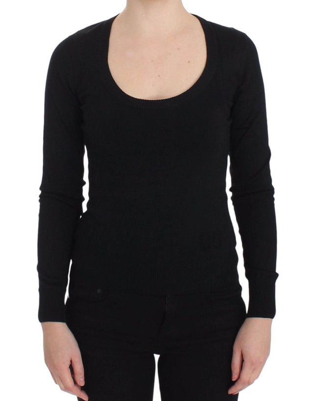 Dolce & Gabbana Black Cashmere Crewneck Sweater Pullover - Hilstor