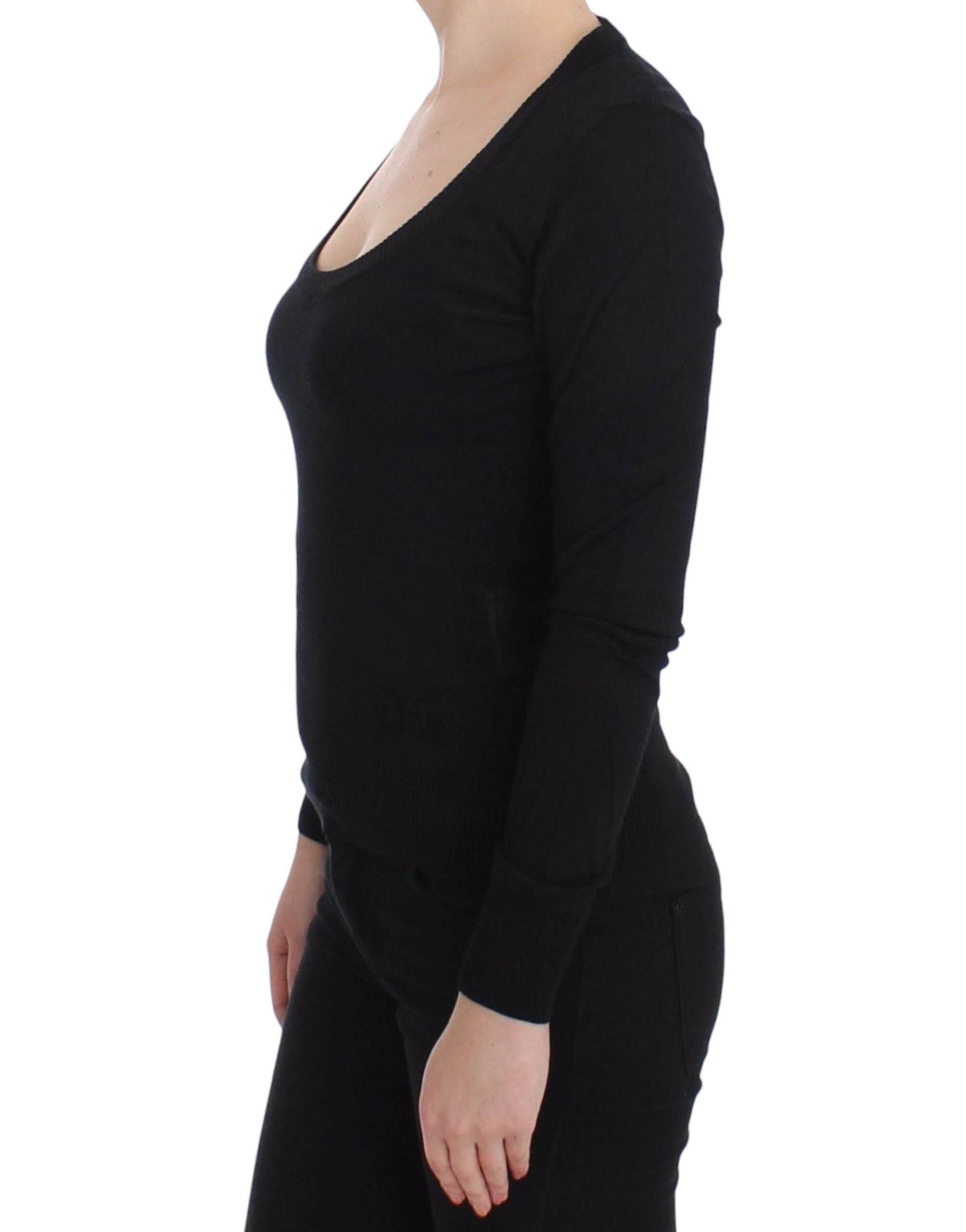 Dolce & Gabbana Black Cashmere Crewneck Sweater Pullover - Hilstor