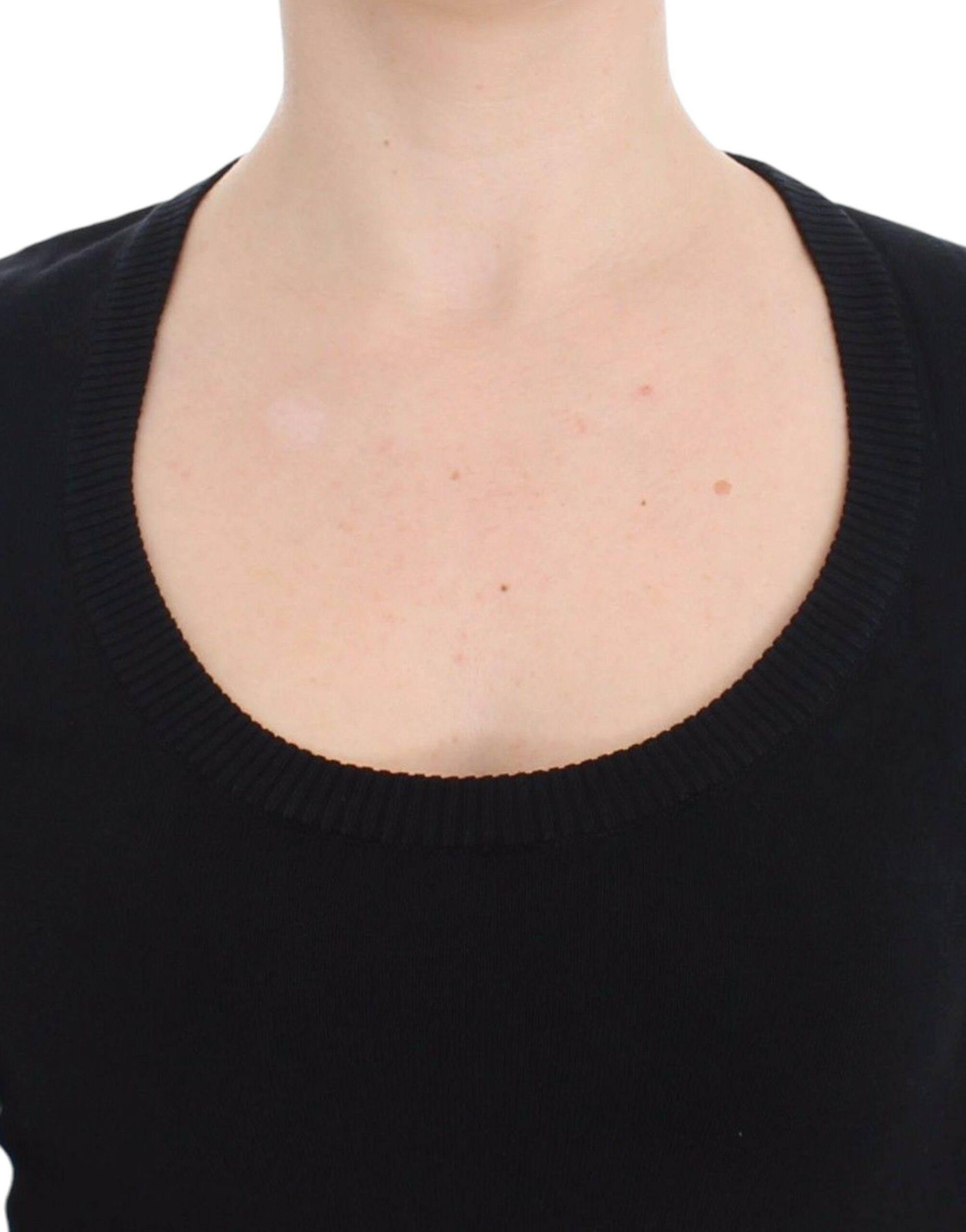 Dolce & Gabbana Black Cashmere Crewneck Sweater Pullover - Hilstor