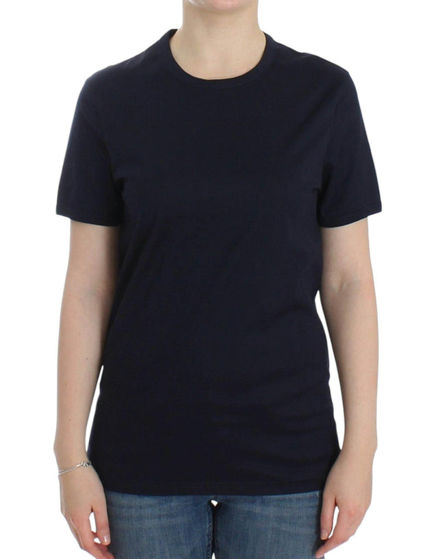 Ermanno Scervino Elegant Blue Cotton Sweater - Hilstor