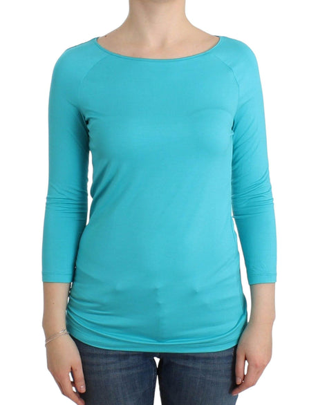 Ermanno Scervino Lingerie Blue Top Blouse Jumper Modal Solid - Hilstor