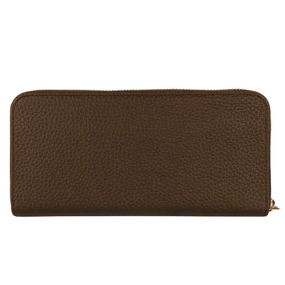 Baldinini Trend Exquisite Leather Zip Wallet in Brown - Hilstor